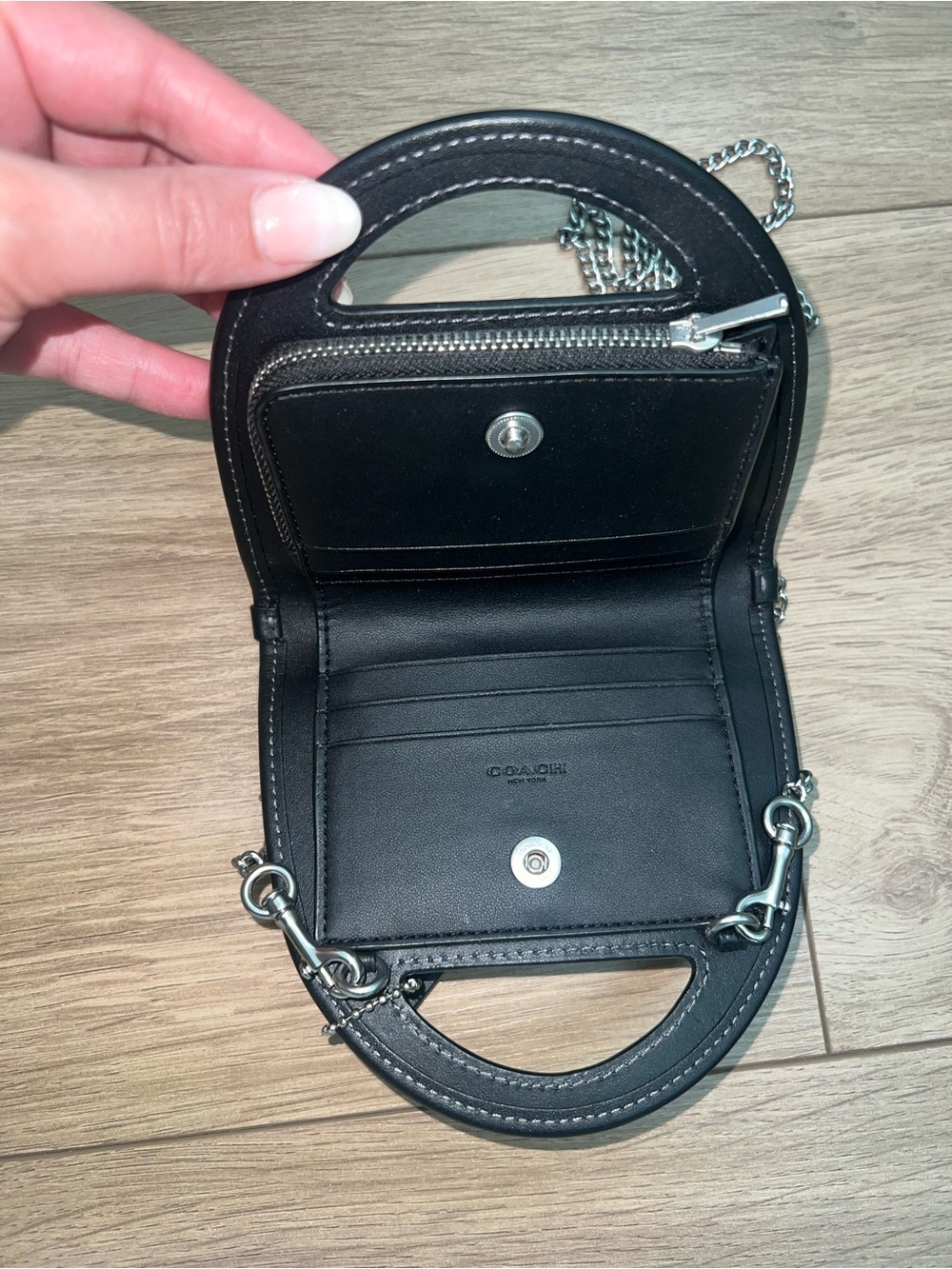 Coach Black Top Handle Card Case Crossbody - Picture 5 of 7
